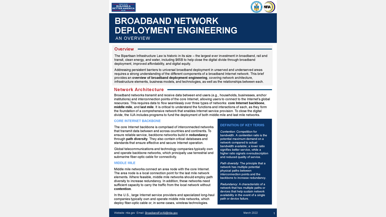 Broadband Network Deployment Engineering