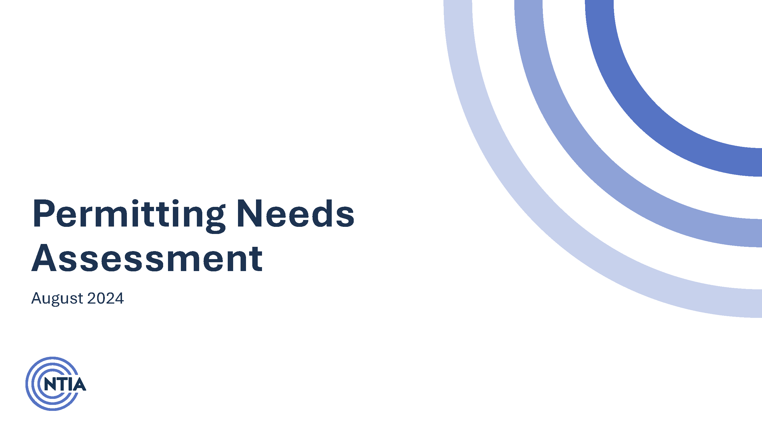 Cover page of Permitting Needs Assessment checklist document.