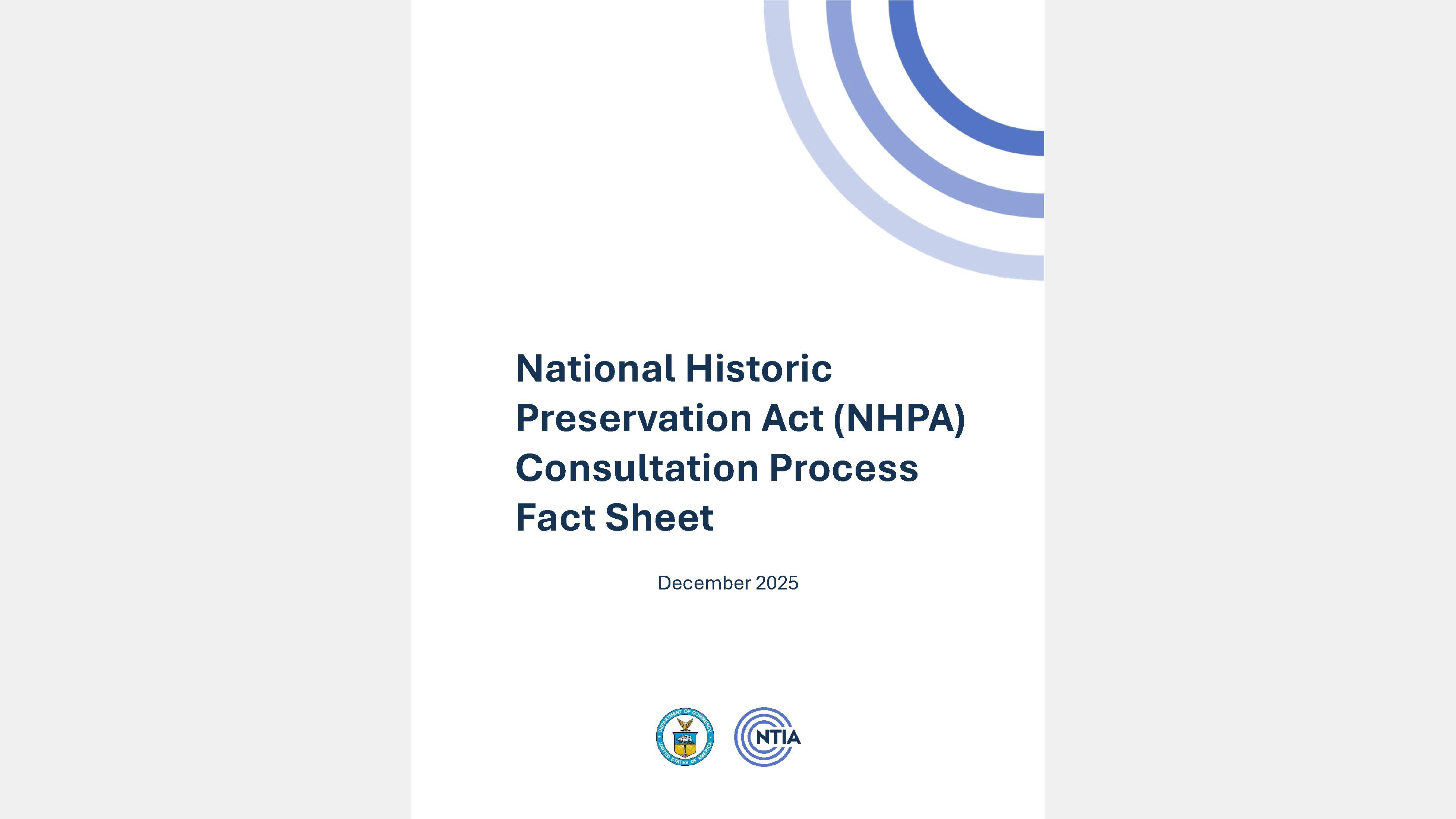 NHPA Sect 106 Consultation Process Fact Sheet